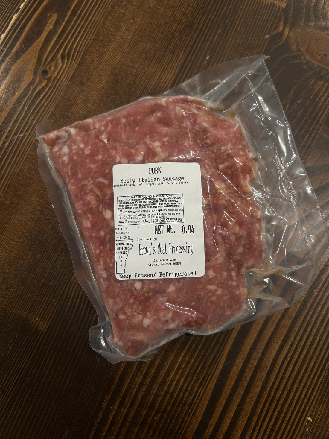 Spicy Italian Sausage